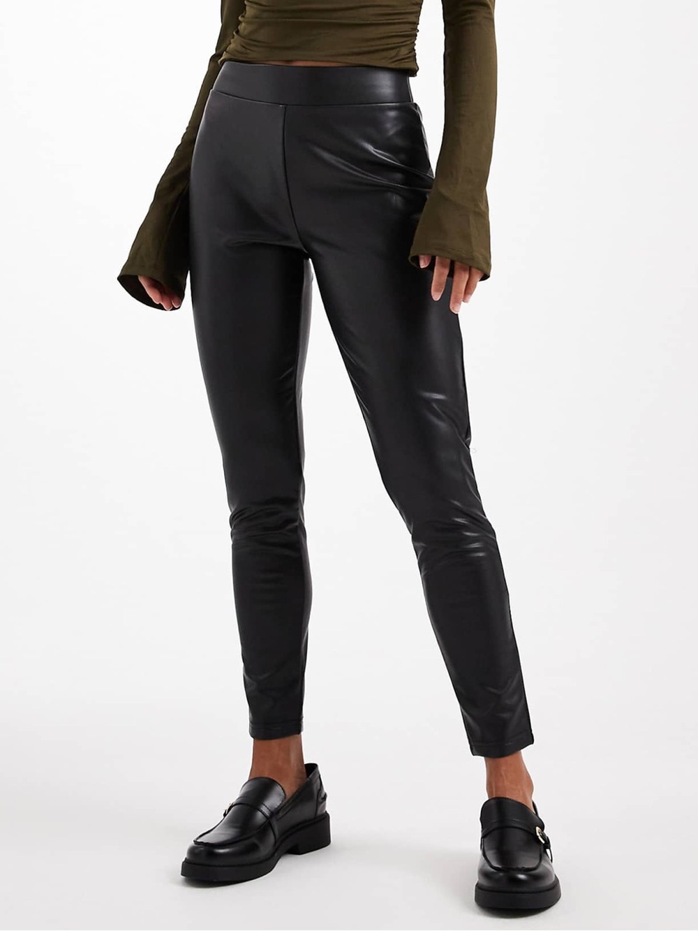 ASOS Black Faux Leather Leggings